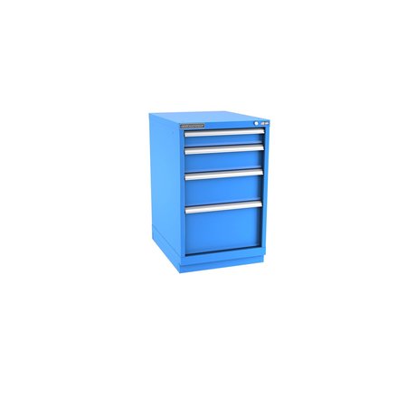 CHAMPION TOOL STORAGE Modular Tool Cabinet, 4 Drawer, Blue, Steel, 22 in W x 28-1/2 in D x 36 in H N15000401ILCFTB-BB
